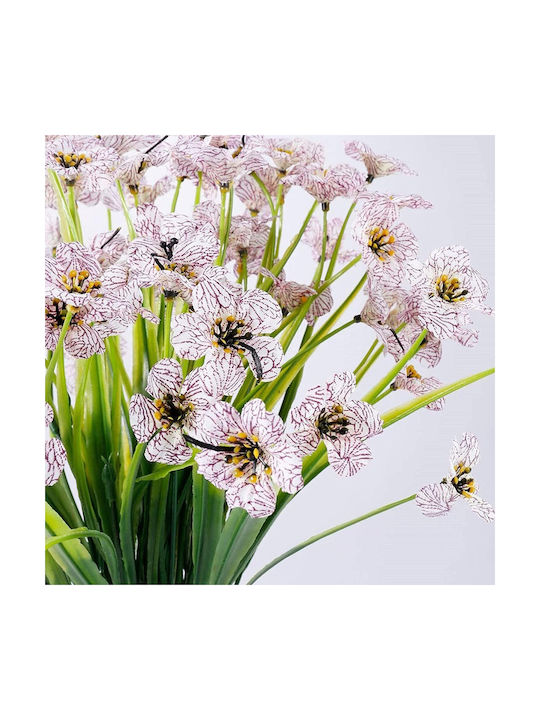 Artificial Flowers Decoration 10 Bunches White Silk