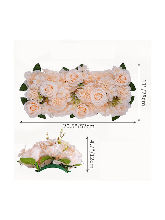 Inweder Set Artificial Rose Bouquets Pink 6 Pieces 52 X 28 X 12 Cm