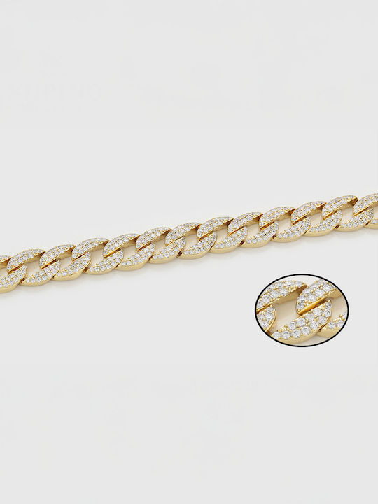 Chrysothemiss Γυναικείο Βραχιόλι Bold Shine Zircon Επιχρυσωμένο