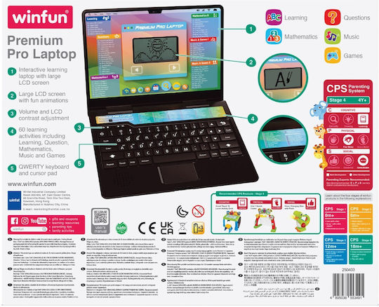 Winfun Laptop-Tablet pentru Bebeluși cu Muzică și Sunete