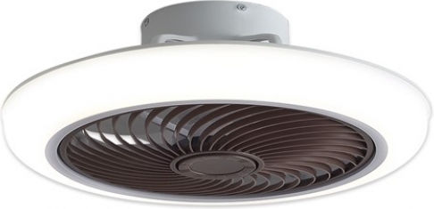 Home Lighting Dalton Ceiling Fan with Light Fixture Brown / White