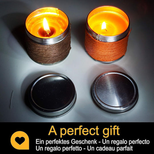 Tealights with Orange Scent in Orange Colour 2 Pieces