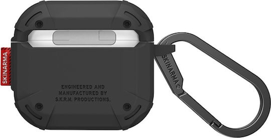 Skinarma Mecha Ce Σετ Θήκη & Anti-Lost Strap με Γάντζο σε Μαύρο χρώμα για Apple AirPods 1 / AirPods 2