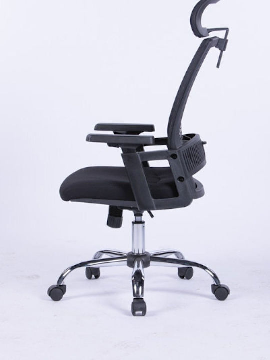 Office Products Mykonos Office Chair with Adjustable Arms Black