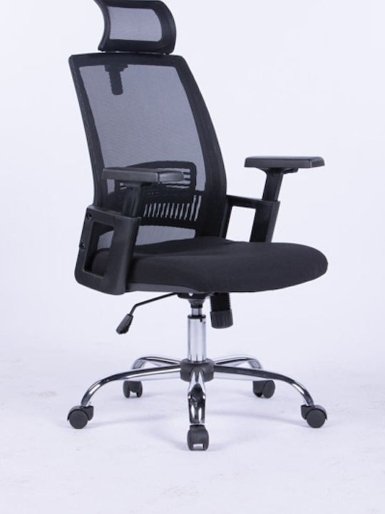 Office Products Mykonos Office Chair with Adjustable Arms Black