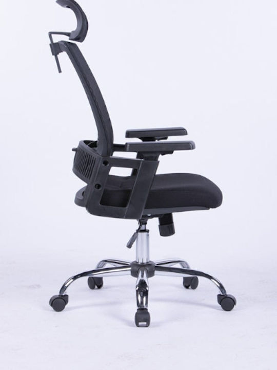 Office Products Mykonos Office Chair with Adjustable Arms Black