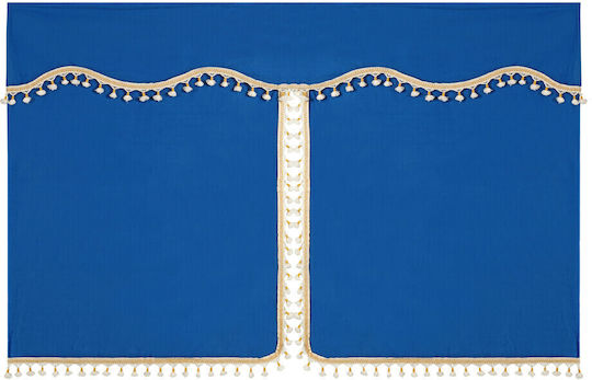 Lampa Truck Curtains Luxury Pro Cabin Blue Gold Set Lampa 8 Pieces L9603.9