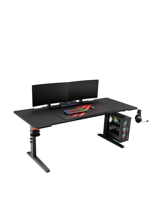 Gaming Office Holm Modular Wooden Black 180x75x70cm