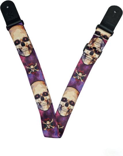 Sx Gsp2sk Lighting Skull Guitar Strap