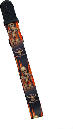 Sx Gsp2fs Fire Skull Guitar Strap