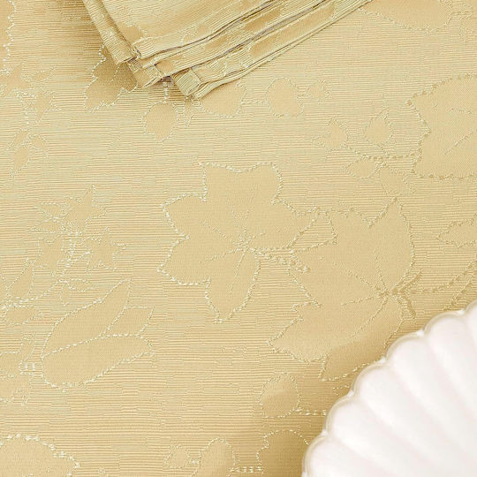 Tablecloth Stain Resistant Washable Waterproof Gold 140x200cm