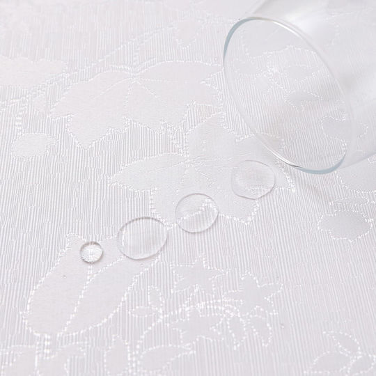 Покривка за маса Ленена Устойчив на петна Washable Waterproof Бял 140x200бр