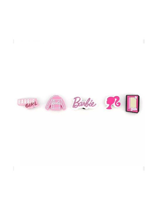 Crocs Jibbitz Brosche Barbie Girl Logo Rosa