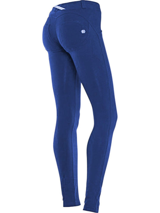 Freddy Slounge Lungo Γυναικείο Υφασμάτινο Παντελόνι Push-up Skinny Fit Μπλε