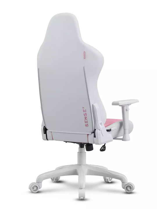 SENSE7 Spellcaster FUKU Scaun Gaming Din piele ecologică cu Brațe Reglabile White/Pink