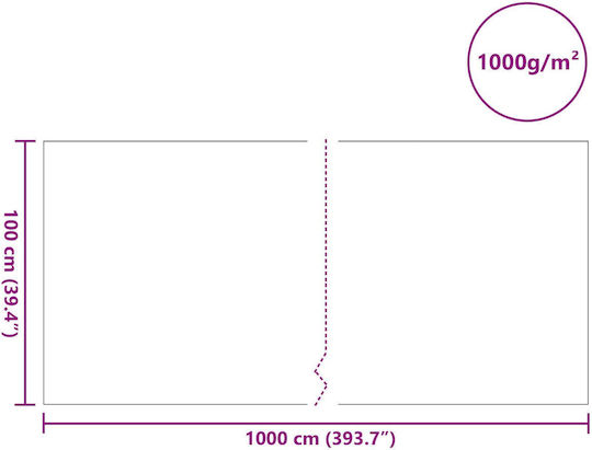 vidaXL 4013445 Μεμβράνη Λίμνης 1000x100cm