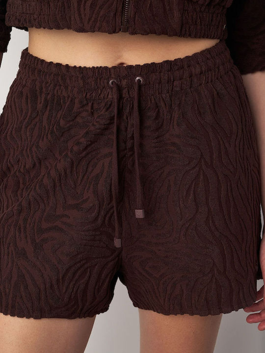 Women's Terry Shorts Brown