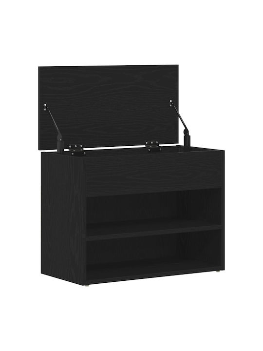 Entry Furniture with Shoe Rack & Bench Black Beech 60x30x45cm