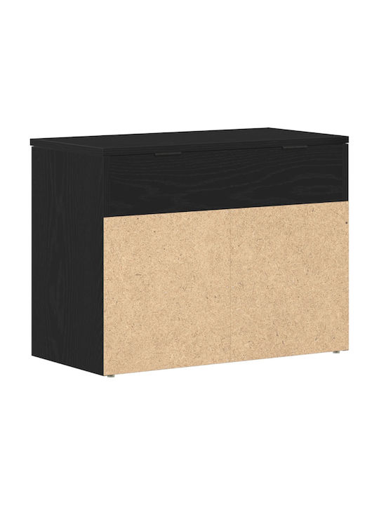 Entry Furniture with Shoe Rack & Bench Black Beech 60x30x45cm