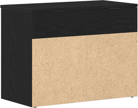 Entry Furniture with Shoe Rack & Bench Black Beech 60x30x45cm