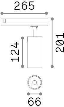 Ideal Lux Einzel LED Natürliches Weiß Spot in Weiß Farbe