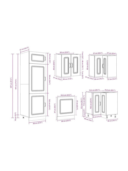 Kalmar Sink Cabinet White 80x46x81.5cm