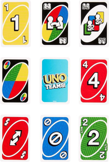 Επιτραπέζιο Παιχνίδι Uno Teams για 2-4 Παίκτες 7+ Ετών Mattel