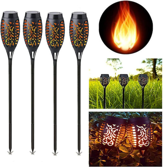 Set 4 Lămpi Solare Torțe IP65