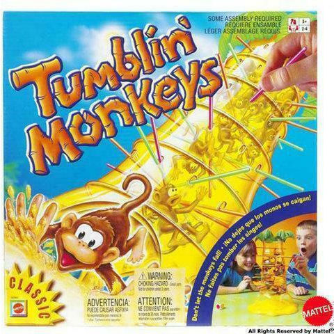 Joc de Societate Tumblin Monkeys pentru 2-4 Jucători 5+ Ani (EN) Mattel
