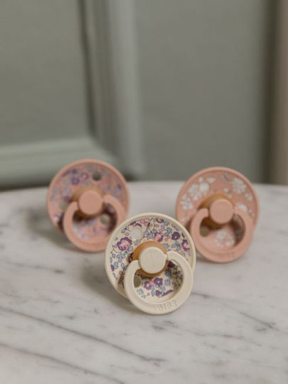 Bibs Liberty Pacifiers Rubber Eloise / Blush for 6-18 months 2pcs