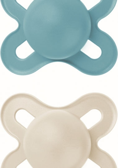 Mam Original Start Orthodontic Pacifiers Silicone Blue-Cream for 0-2 months 2pcs