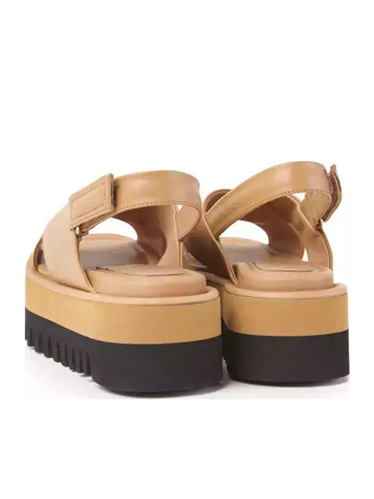 Γυναικεία Σανδάλια Flatforms Καφέ