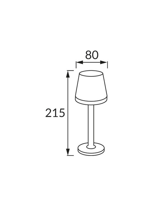 Struhm Table Lamp LED with Black Shade and Base