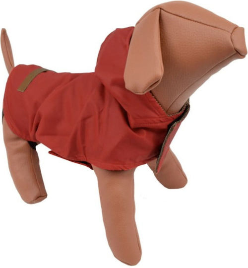 Woofmoda 933-1101 Red Waterproof Dog Coat with Hood with 57cm Back Length