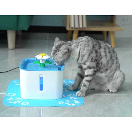Pet Interest Square Water Automatic Waterer / Fountain made of Propylene for Dog & Cat 2.5lt in Blue Color