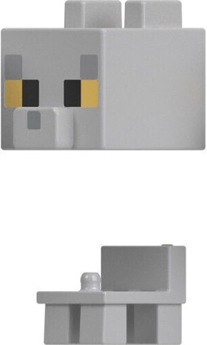 Action Figure Mob Head Minecraft Grey Zaki for 6+ years old Years