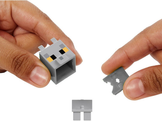 Action Figure Mob Head Minecraft Grey Zaki for 6+ years old Years