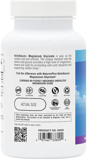 Nature's Plus Kalmassure Magnesium Glycinate 90 κάψουλες