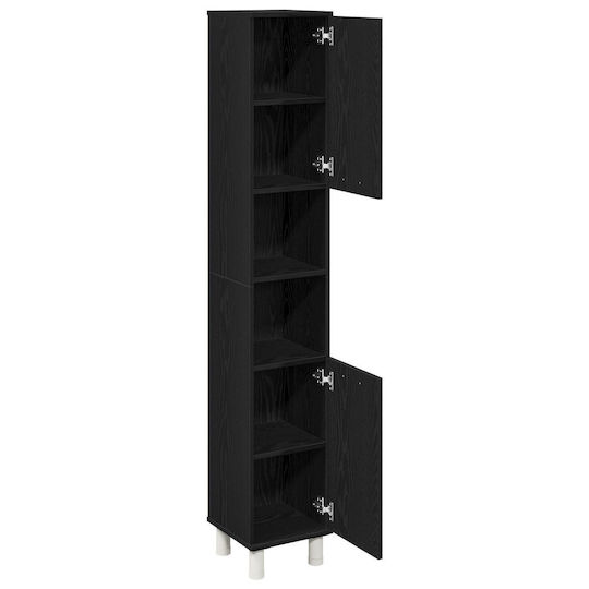 vidaXL Dulap Coloană Pentru Baie Pe Pardoseală M30xL30xÎ179cm Stejar