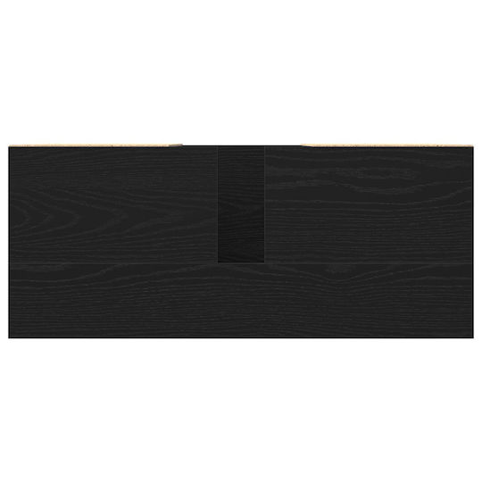 vidaXL Στήλη Μπάνιου Δαπέδου Μ80xΒ33xΥ60cm Μαύρη