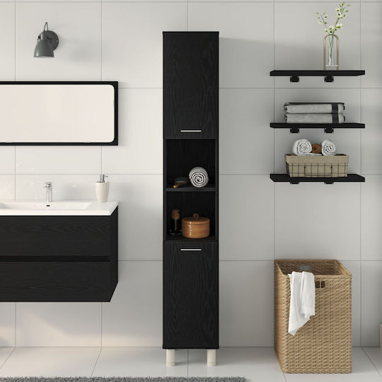 vidaXL Dulap Coloană Pentru Baie Pe Pardoseală M30xL30xÎ179cm Stejar