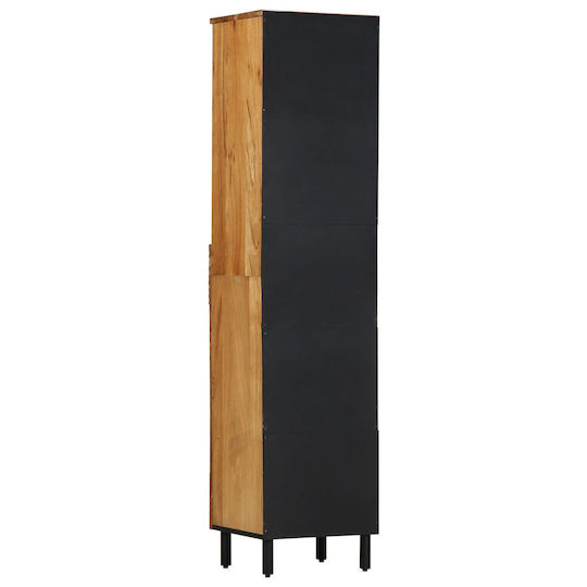 vidaXL Bathroom Floor Column M38xW33xH160cm Natural Wood