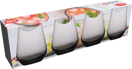 Alpina Appliances Σετ Ποτήρια Νερού Γυάλινα 450ml 4τμχ
