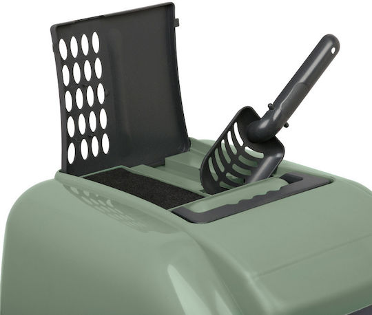 Imac Easy Cat Second Life Cat Toilet Closed with Filter Green L50 x W40 x H40cm