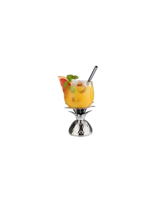 APS Glass Cocktail/Drinking made of Glass in Silver Color 350ml
