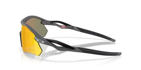 Oakley Fahrradbrillen Radar Plate mit Schwarz Rahmen und Mehrfarbig Linsen