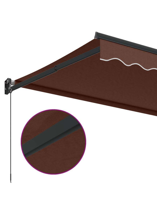 vidaXL Τέντα Βεράντας Καφέ 3.5x2.5m