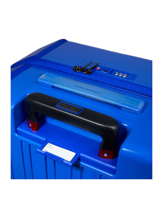 Piquadro Μεσαία Βαλίτσα Ταξιδίου Σκληρή Pop Blue με 4 Ρόδες Ύψους 69εκ.
