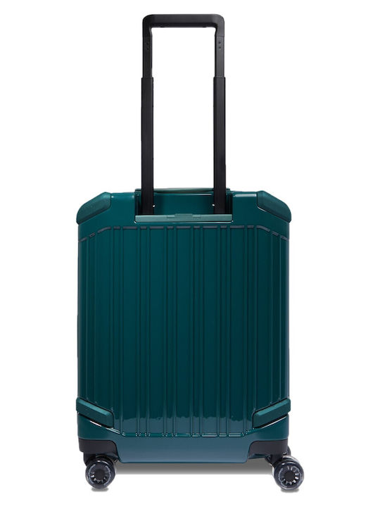 Piquadro Travel Cabin Suitcase Pop Green with 4 Wheels Height 55cm