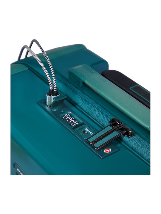 Piquadro Travel Cabin Suitcase Pop Green with 4 Wheels Height 55cm